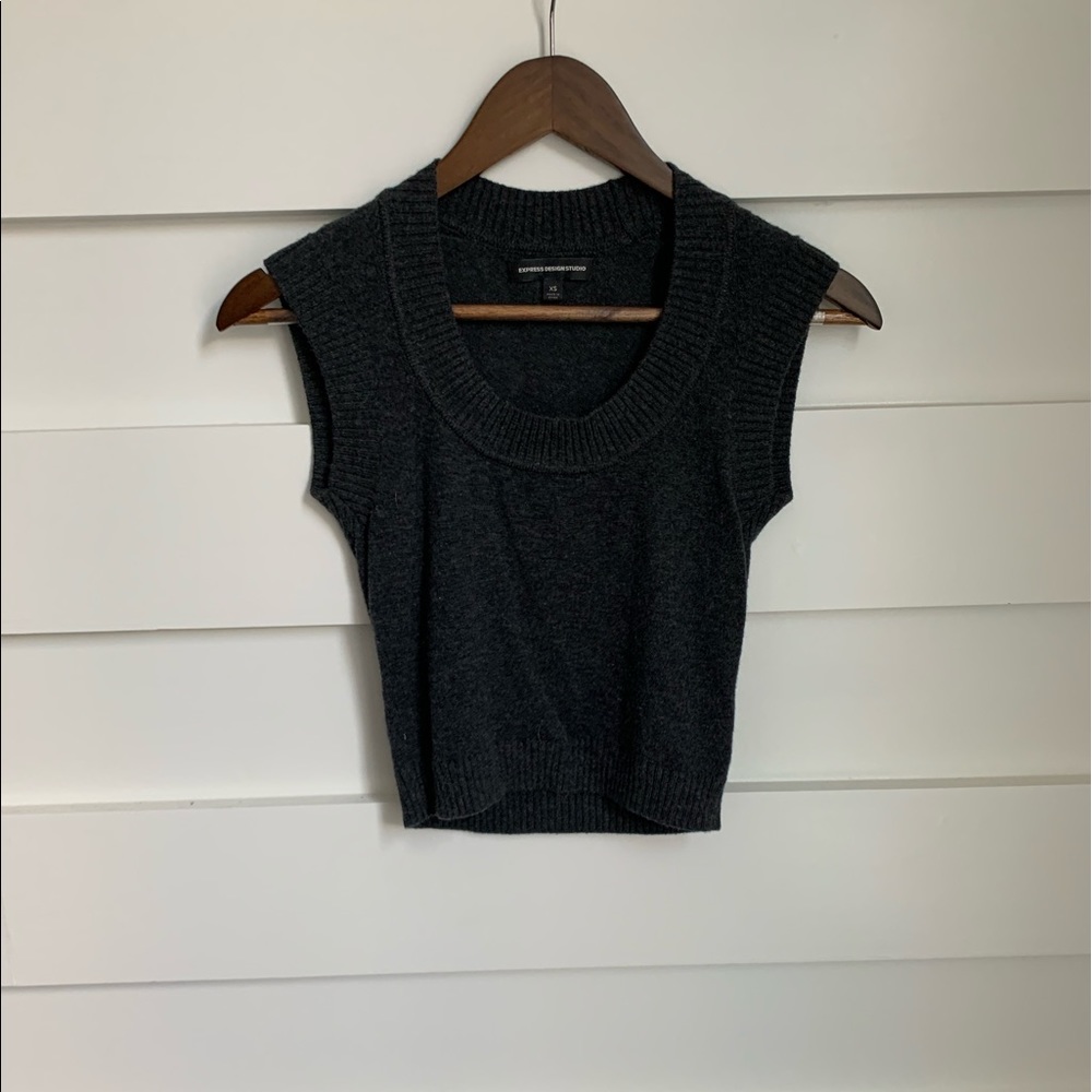 (NWOT) Express // Grey Wool Sweater Vest
